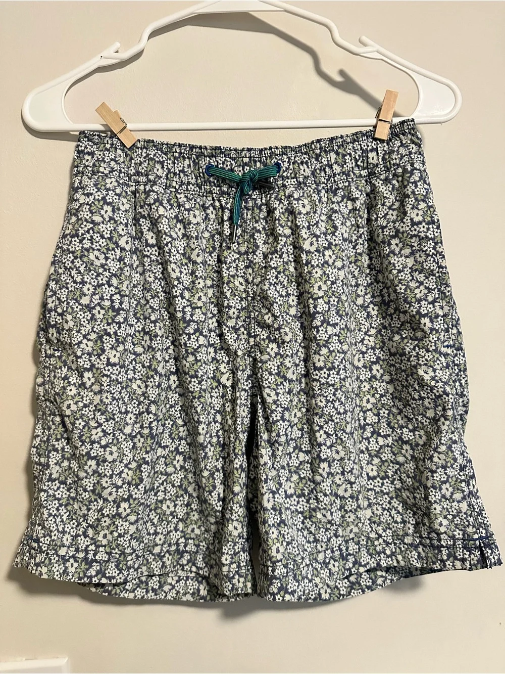 J. Crew Floral Swim Trunks Boys 12 Single back pocket